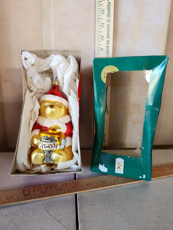 1997 Classic Winnie The Pooh Hand Blown Glass Ornament, Made In Germany