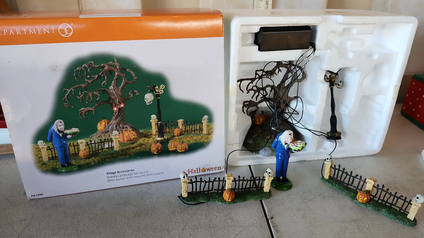 Dept 56 Halloween Village Accessories-Gravely Landscape Set
