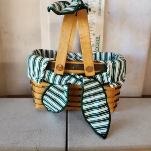 1998 Longaberger Picture Perfect Sweetheart Basket W/Liner, Protector, & Hand Tie 7.5"X4.5"X4.75"
