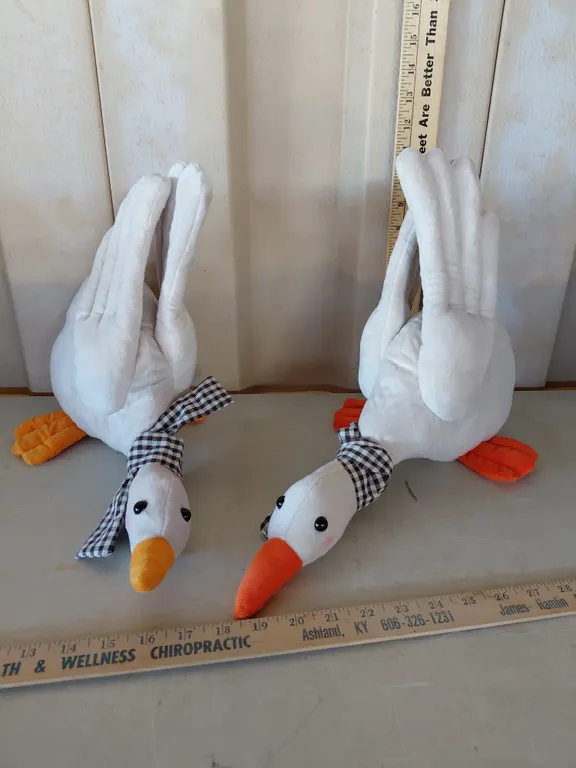 2 Plush Flying Geese