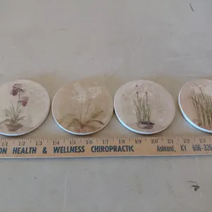 Ceramic Flower Coasters, CB Prints