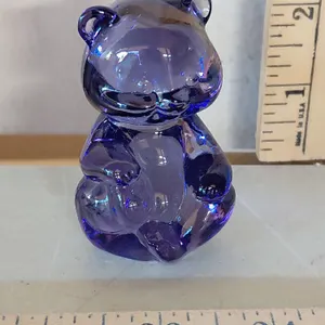 Vintage Fenton Purple Glass Bear