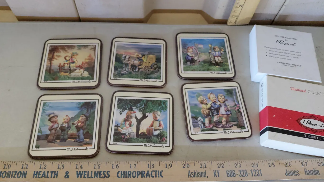 1986 M.J. Hummel Coaster Set In Original Box