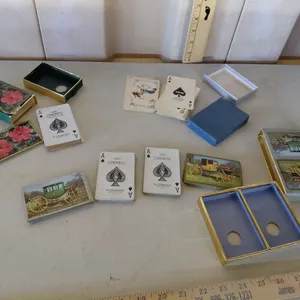 Vintage Playing Cards-Flowers, Cars, & Norman Rockwell