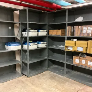 QTY OF (6) METAL STORAGE SHELVES