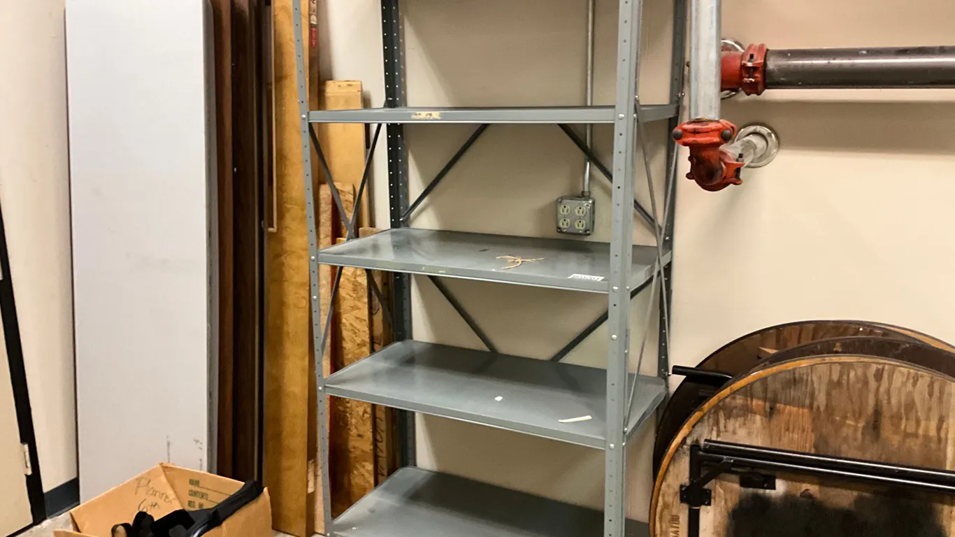 QTY OF (1) METAL STORAGE SHELF