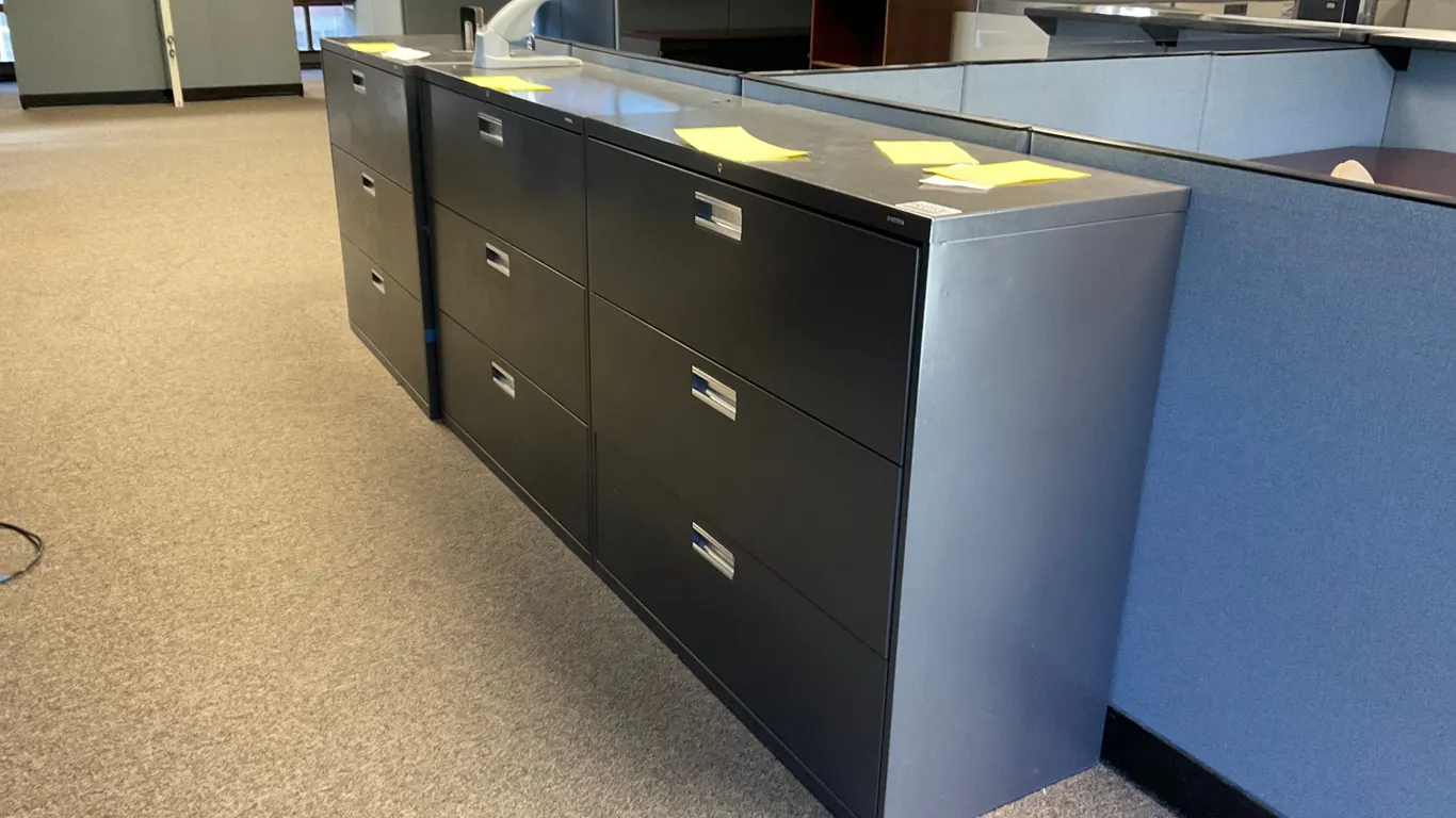 QTY OF (3) 3 TIER CABINETS
