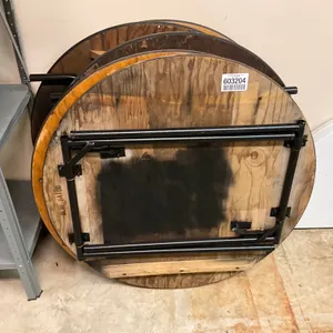 QTY OF (6) 36” ROUND WOOD TABLES