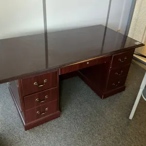 WOODEN DESK & CHAIR