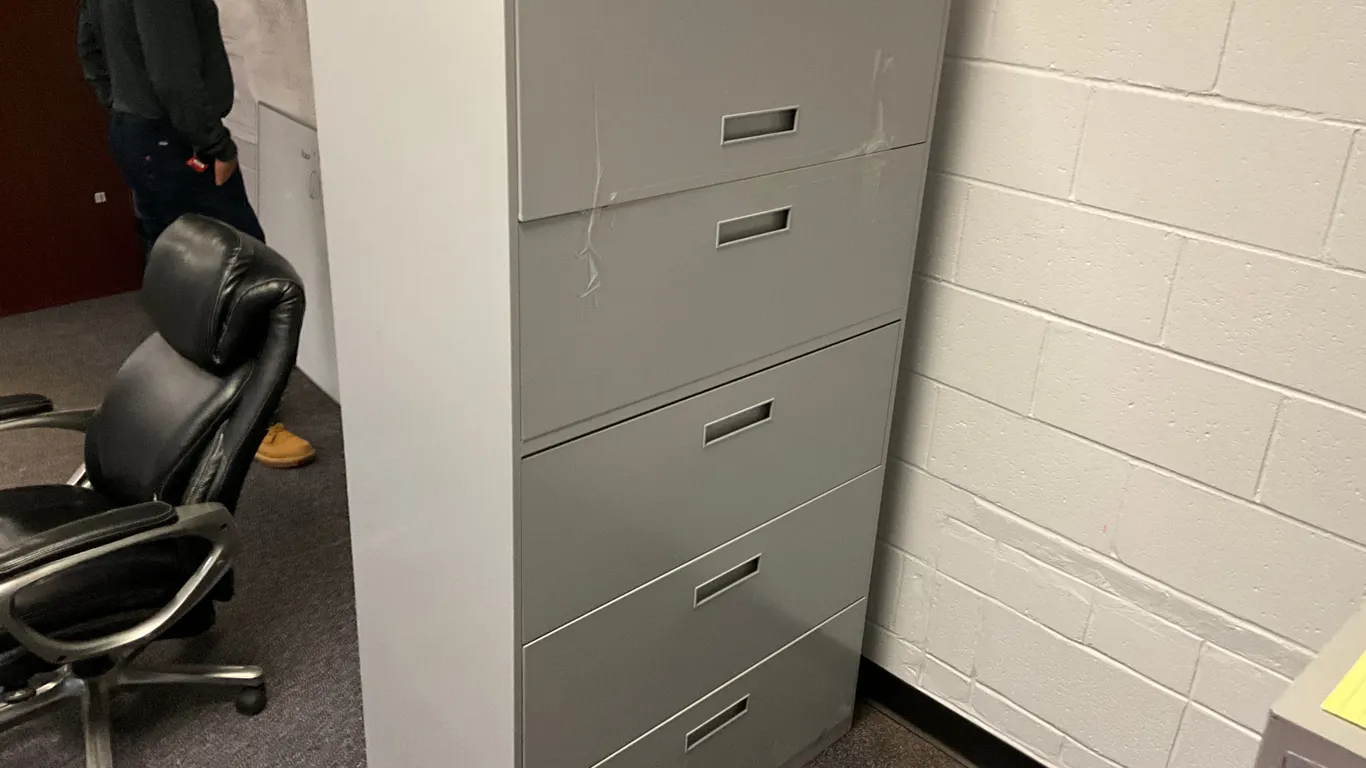 QTY OF (2) 5-DRAWER METAL FILE CABINETS