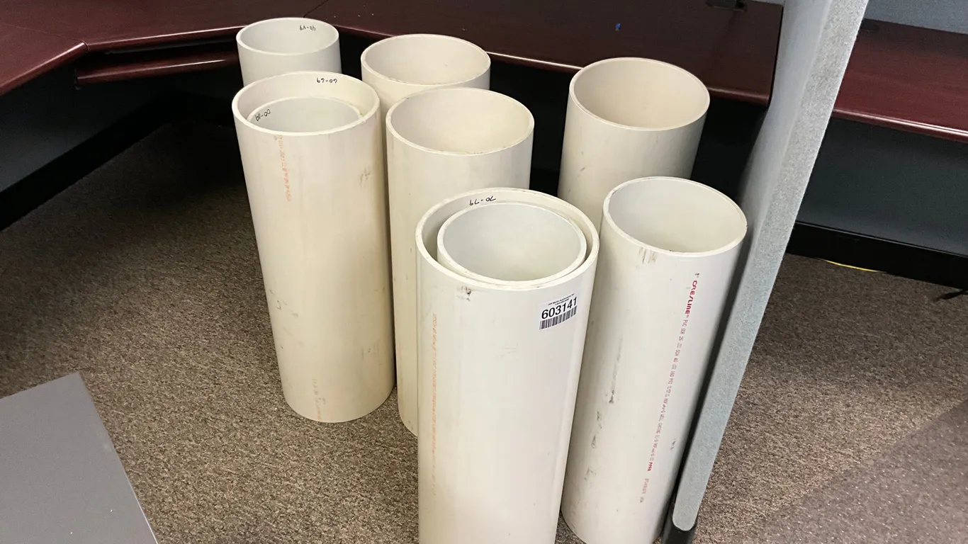 QTY OF (9) 30”L PVC PIPE
