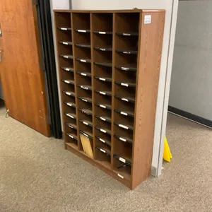 WOODEN SHELF W/ ADJUSTABLE SHELVES
