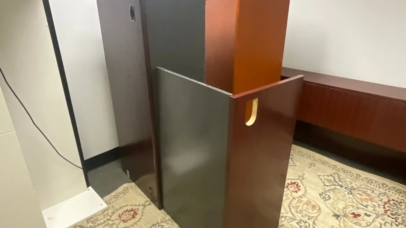 66”- 78”-29” L SHAPED DESK WITH DRAWERS