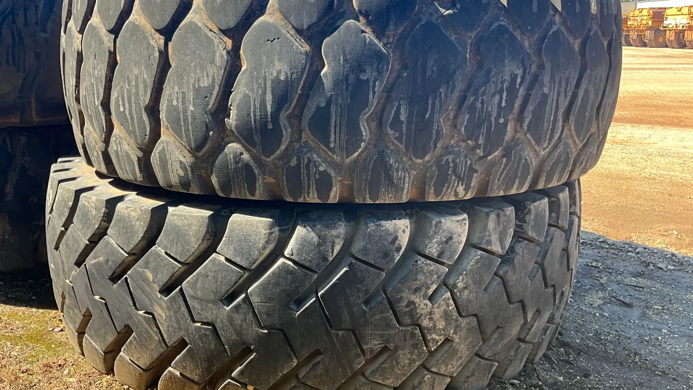 QTY OF (2) BRIDGESTONE V-STEEL M-TRACTION 33.00R51TIRES