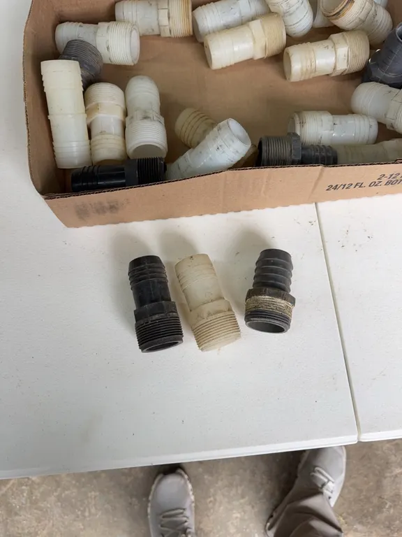 1 1/4 in male adapters 20 total