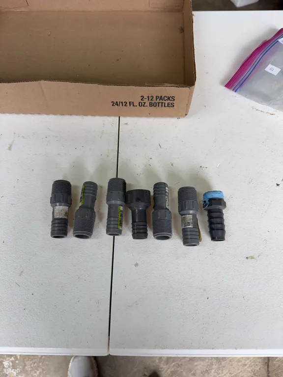 3/4 inch male & female adapters 7 pieces