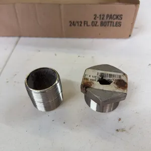 Stainless 2 inch to 1/2� hex bushing, stainless all thread