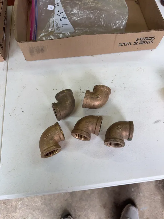 5 1 inch brass elbows
