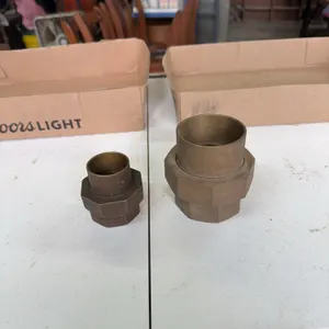2 inch and 1 inch brass sweat union