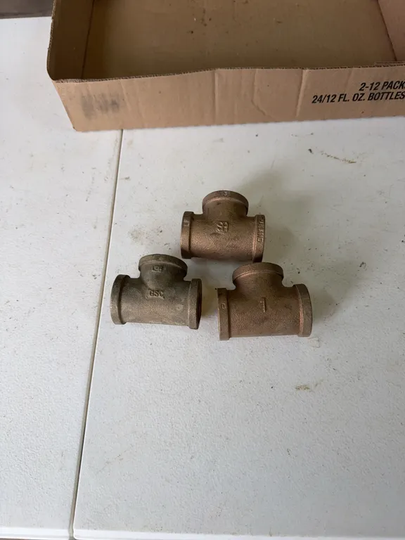 3 1 inch threaded brass ts