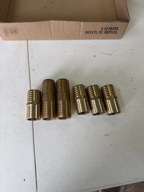6 1 1/4 inch brass insert couplings