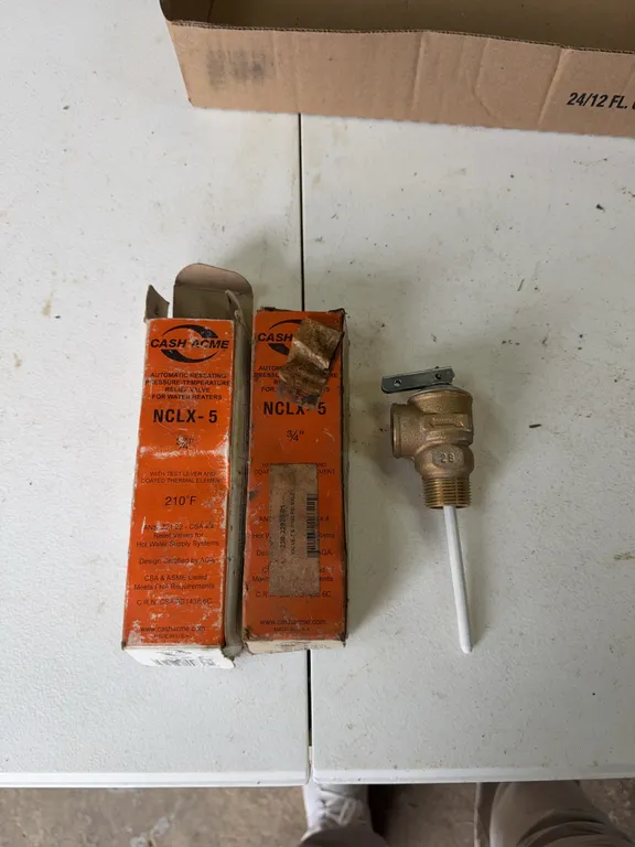 2 automatic pressure relief valves