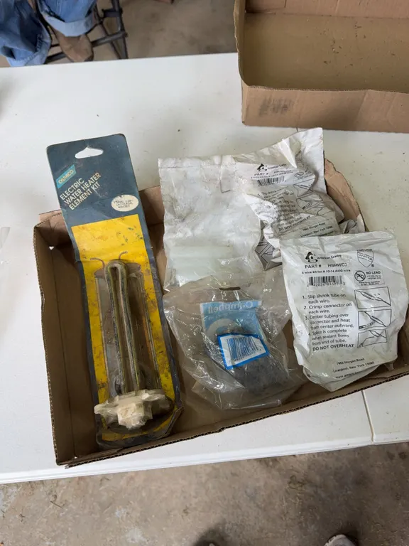 Electric water heater element, 6 shrink crimp kits