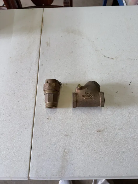 1 inch brass adapter, 1 inch brass swing check