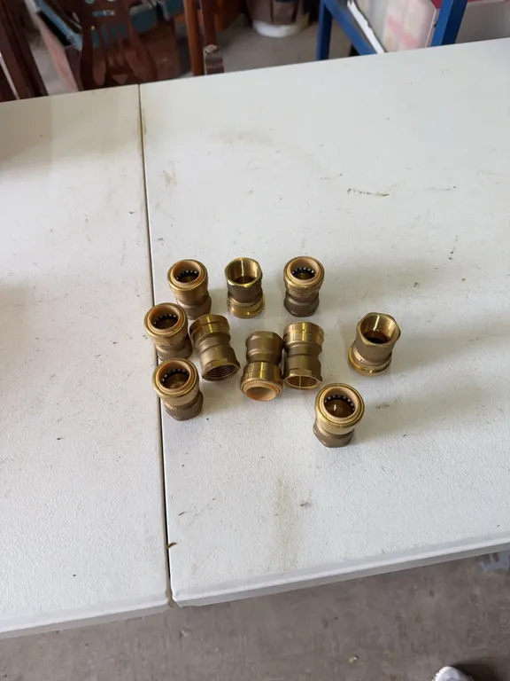 10 copper push fit adapters female 3/4 inch