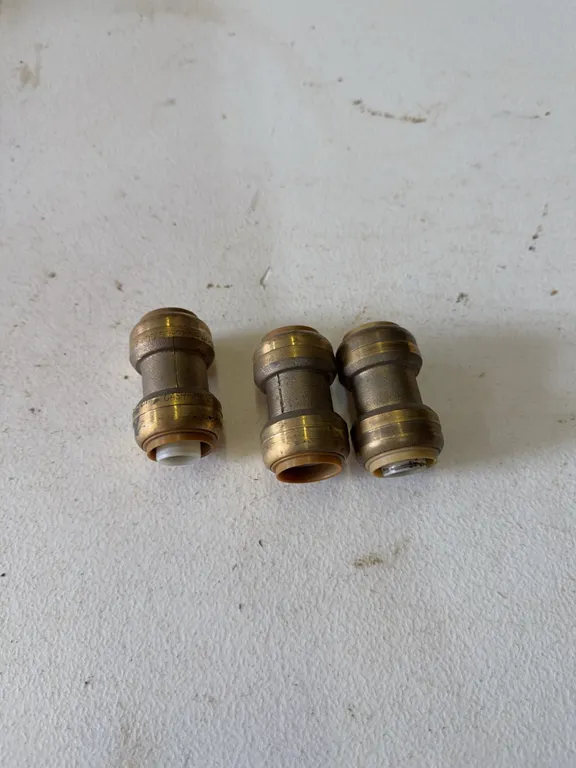 3/4 inch copper push couplings 3 total