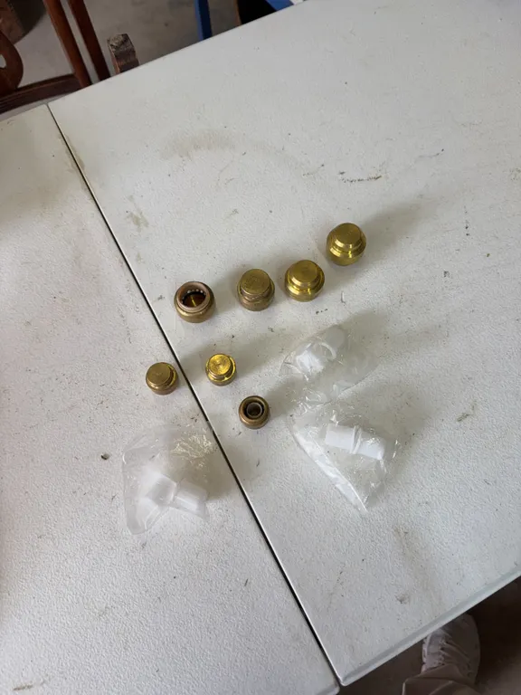Copper push fitting end caps 7 total