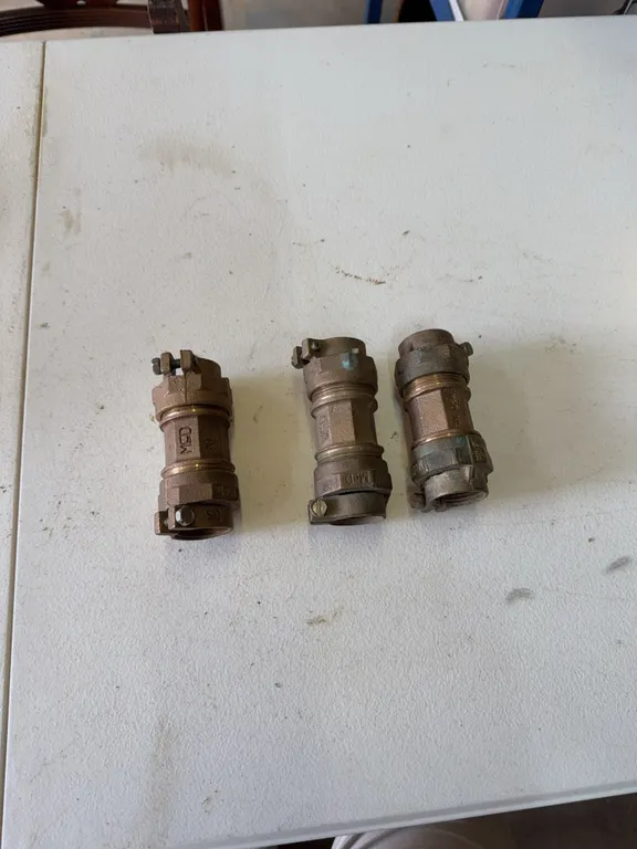 3 brass compression couplings