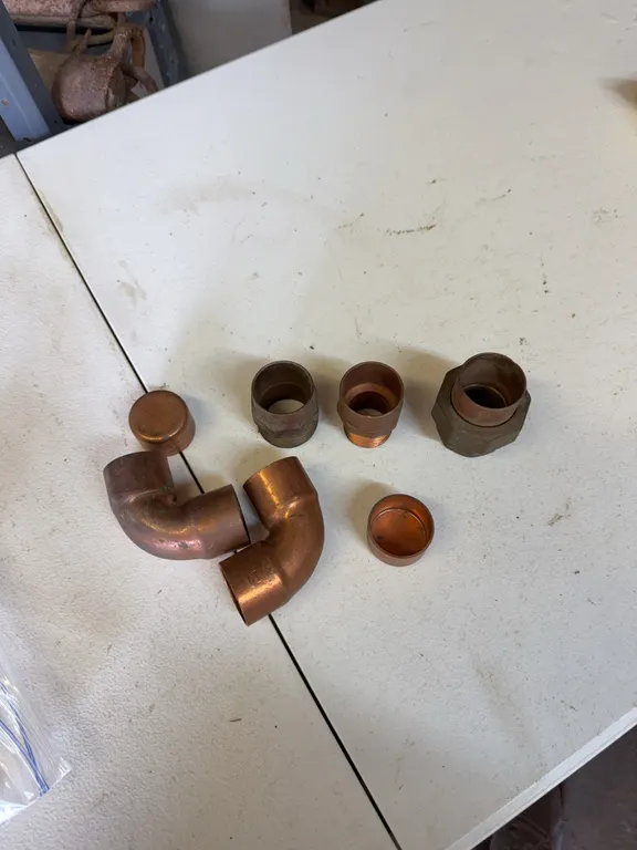 1 inch copper fittings 7 pieces