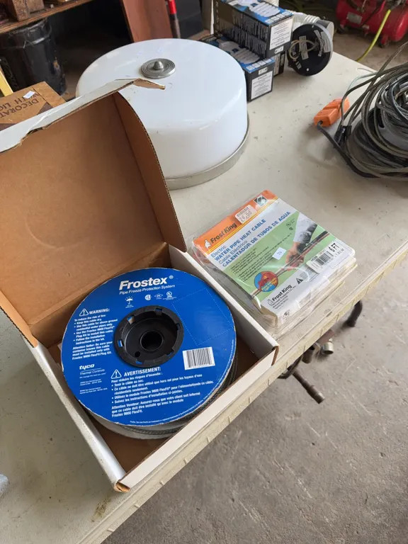 Frostex pipe, freeze protection, heat cables
