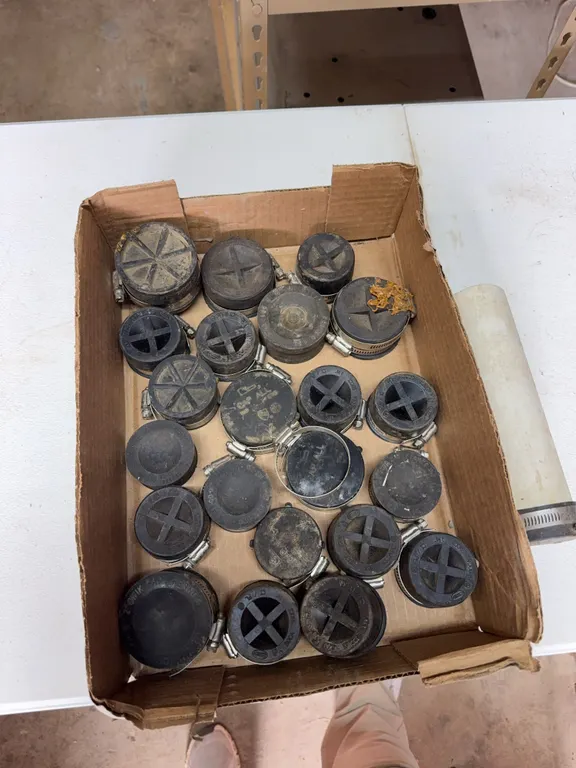 22 test caps 1 1/2 inch and 2 inch