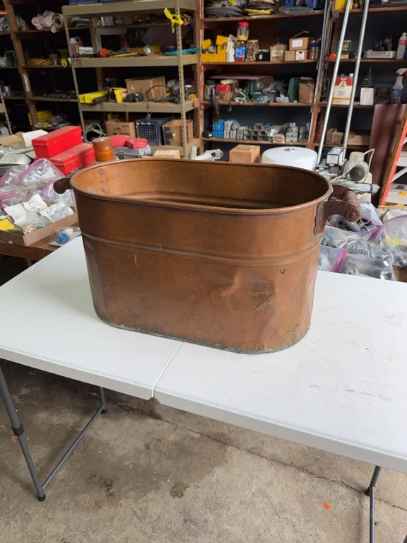 Copper oval wash boiler