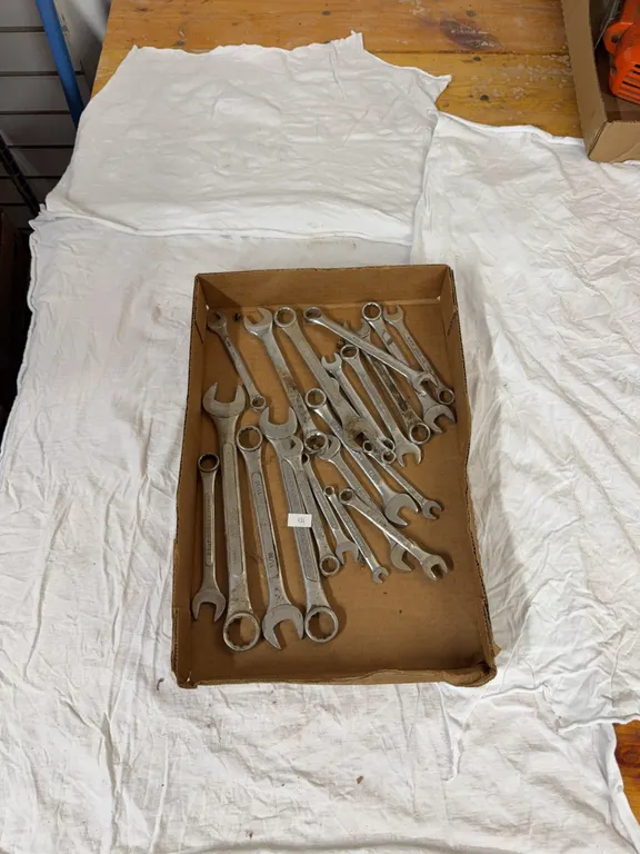20 open end wrenches mostly chrome