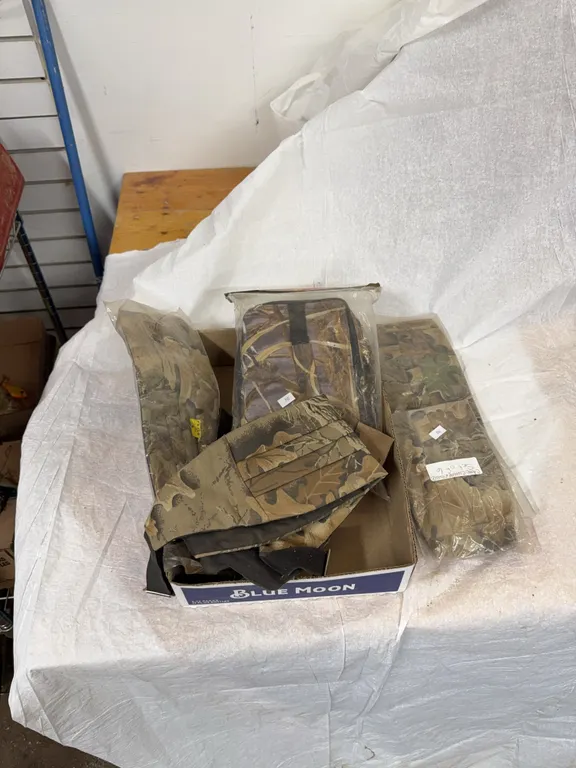 4 camo gun slings, small camo ice chest