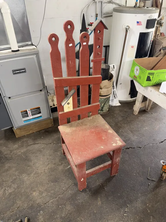 Wooden chair or flower stand