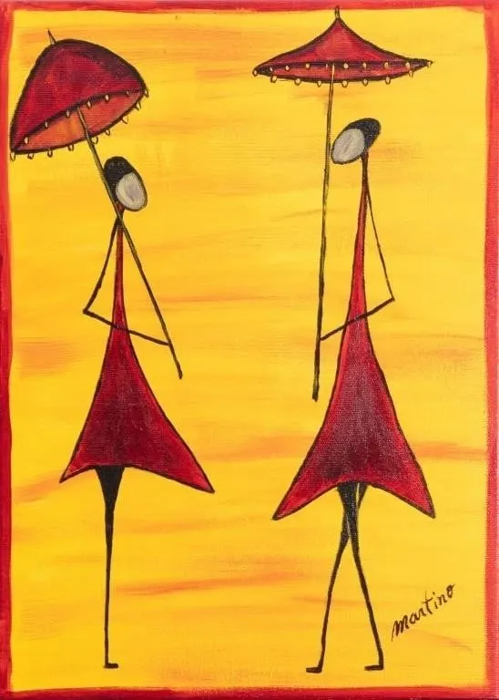 MARTINO AFTER THIERRY ONA FIGURES WITH PARASOLS