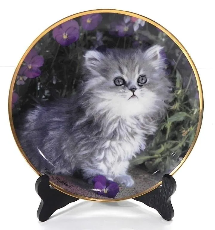 FRANKLIN MINT HEIRLOOM PURRFECTION! CAT PLATE