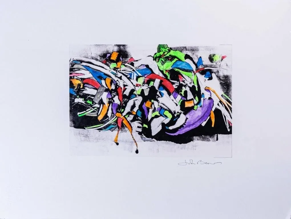 JOHN BENN ABSTRACT COMPOSITION ORIGINAL MONOTYPE