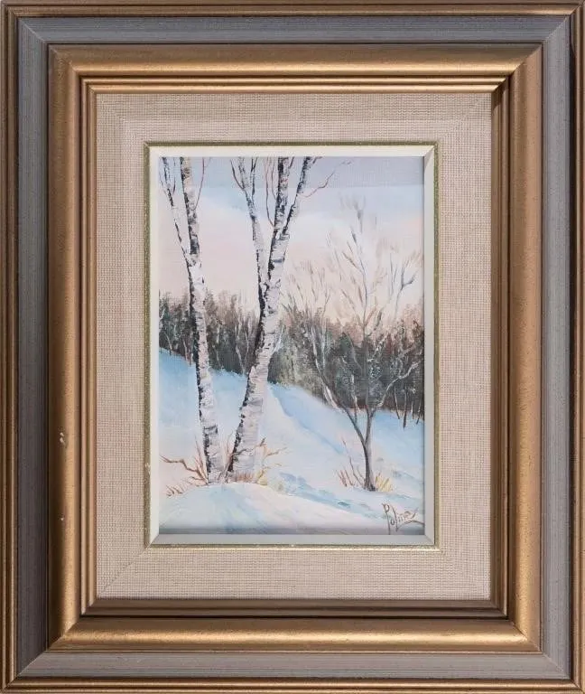 PAULINE SABOURIN-BRUNET SC�NE D'HIVER 1984