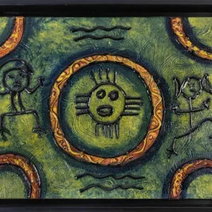 SOUTHWESTERN TRIBAL MOTIF MIXED MEDIA