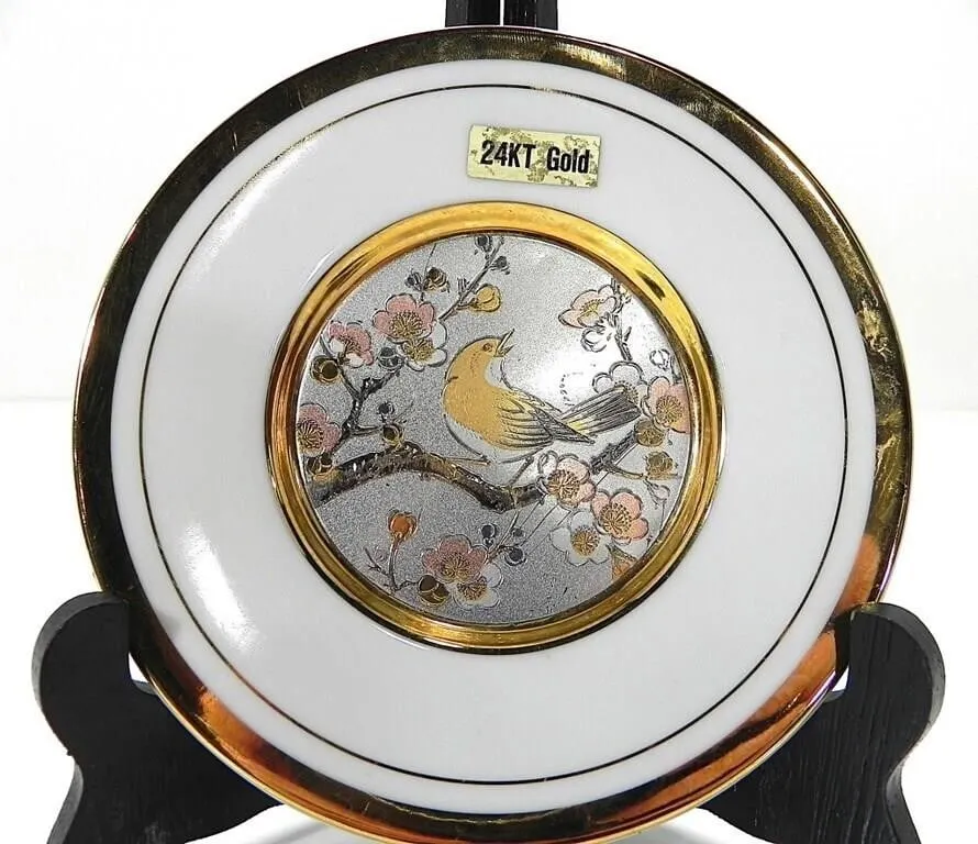 CHOKIN 24KT GOLD SMALL BIRD PLATE
