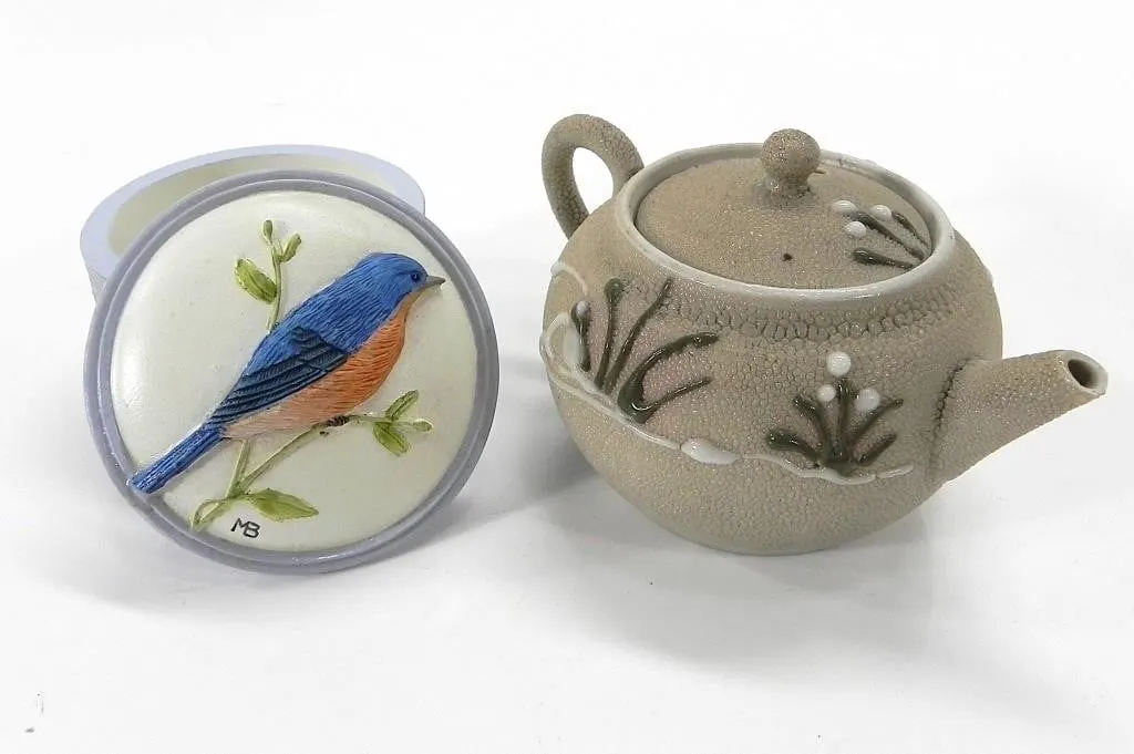 MARJOLEIN BASTIN HALLMARK TRINKET BOX & TEAPOT