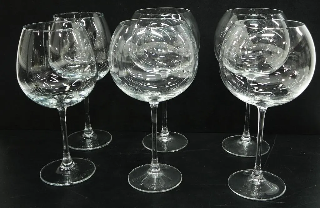 RED & WHITE WINE TALL CRYSTAL GLASSES
