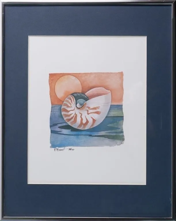 PAUL BRENT CHAMBERED NAUTILUS AT SUNSET PRINT