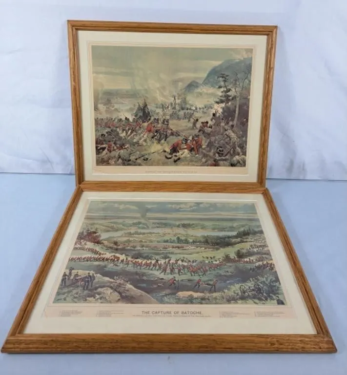 Vintage War Prints "Battle of Queenston Heights"
