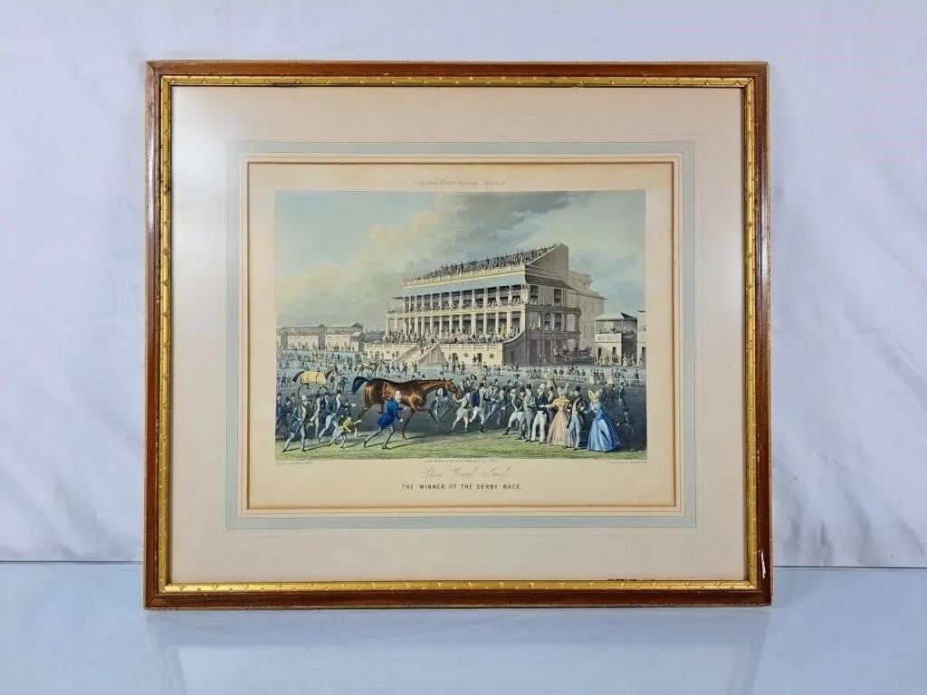 J.Pollard Aquatint British Horse Racing Plate 4